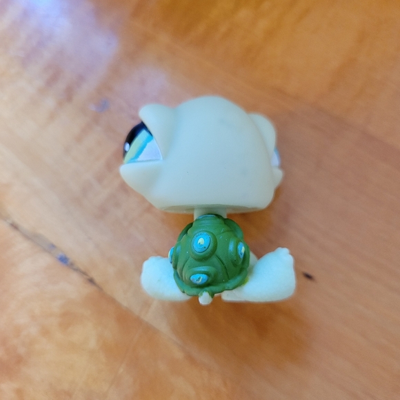 Littlest Pet Shop LPS #321 Turtle Green Blue Eyes 2006 - Picture 13 of 13